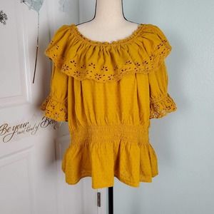 Universal Thread Mustard Blouse XXL
